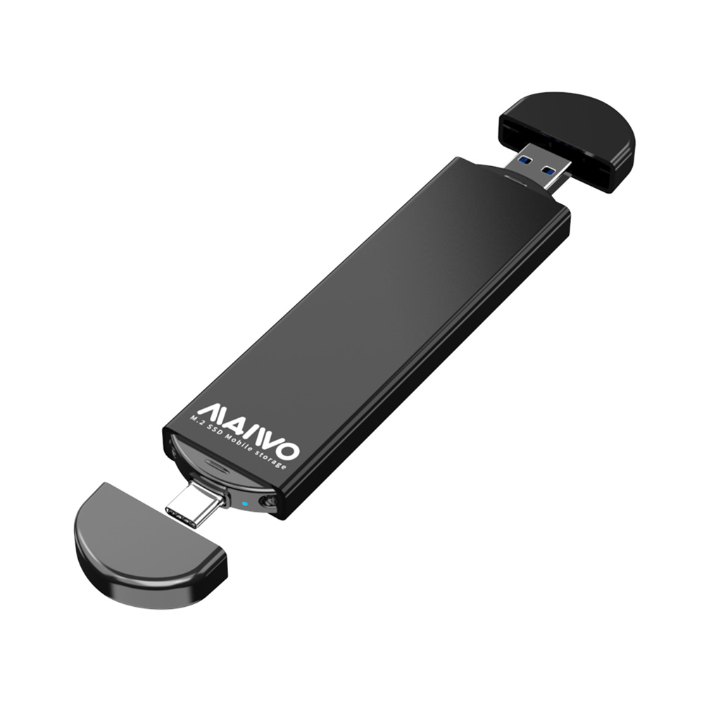 MAIWO K1683L M.2 Enclosure for SATA NGFF SSD 2 in 1 USB-A & USB C 3.1 Gen 1 to SATA B Key M&