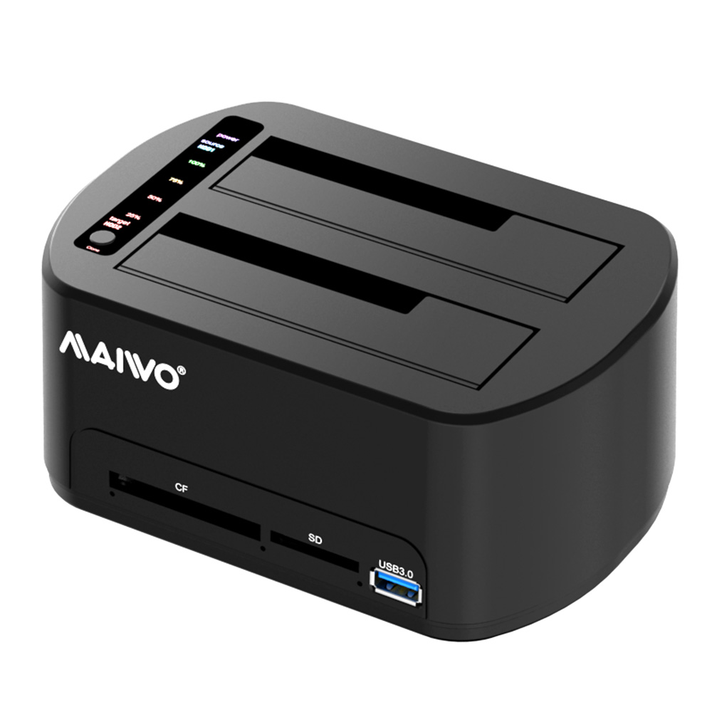 MAIWO K3062CR USB 3.0 to SATA Dual Bay External Hard Drive Docking Station for 2.5 or 3.5 inch HDD/S