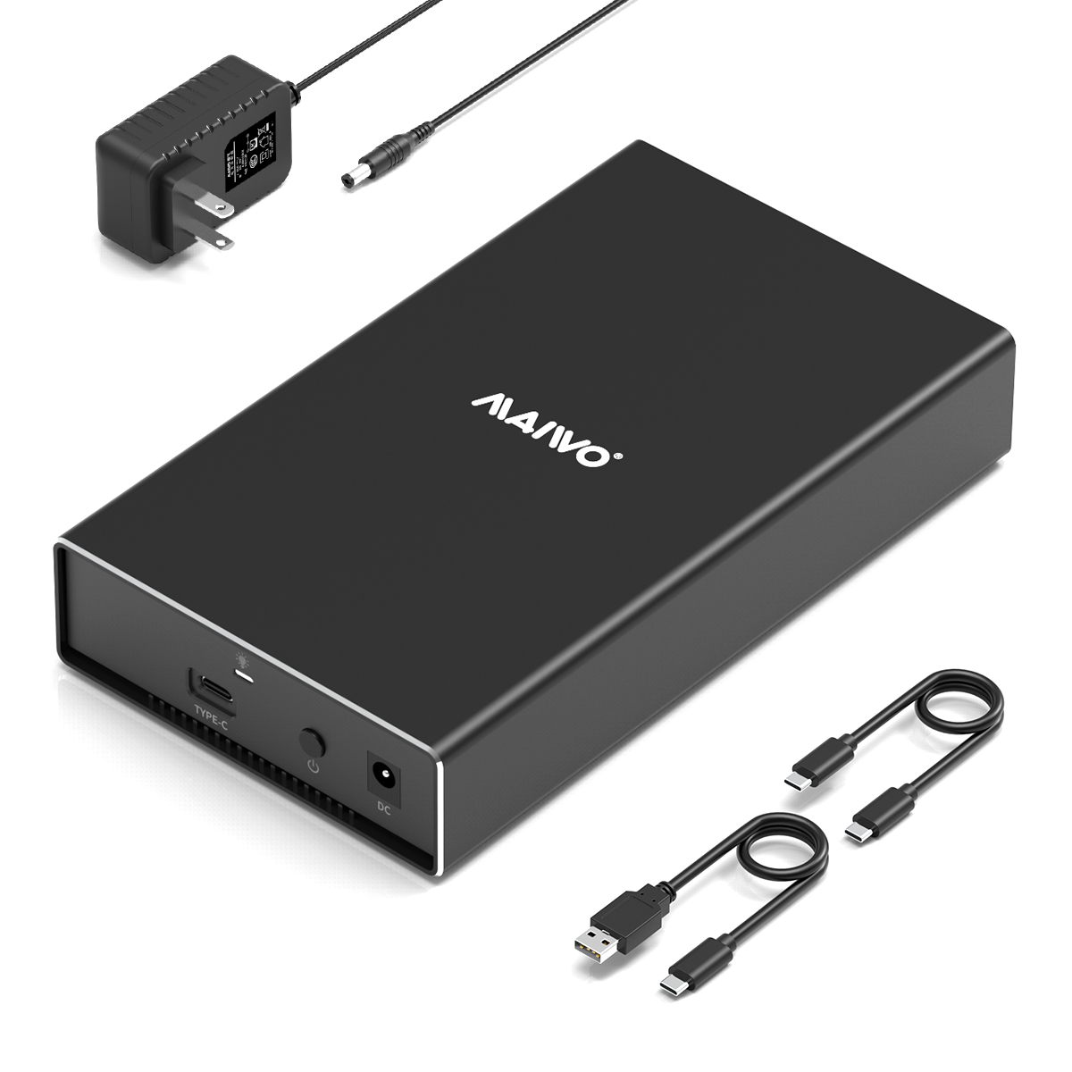 MAIWO K3527SAS External SAS Hard Drive Enclosure USB Type C to SAS Adapter for 2.5"/3.5" S