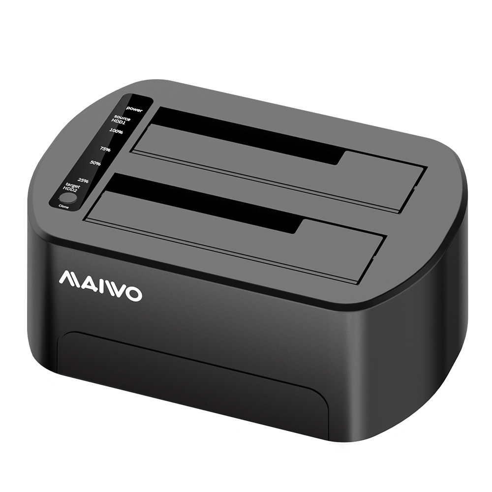 MAIWO K3062B Dual Bay USB3.0 to SATA Hard Drive Docking Station, External Hard Disk Dock Reader for 