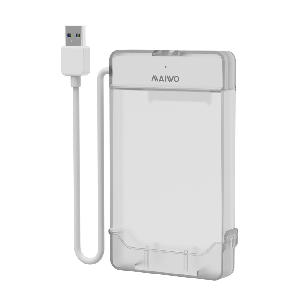 MAIWO K104 2.5 inch USB 3.0 External Hard Drive Enclosure, USB3.0 to SATA Portable Clear Hard Disk C