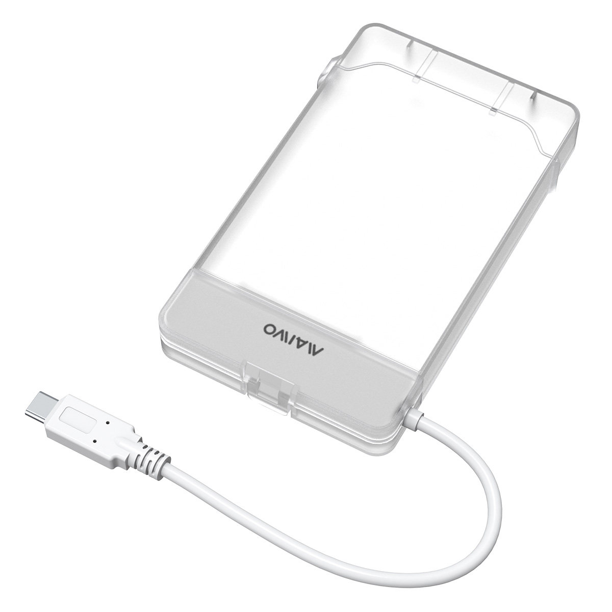 MAIWO K104C 2.5 inch USB C External Hard Drive Enclosure, USB C to SATA Portable Clear Hard Disk Cas