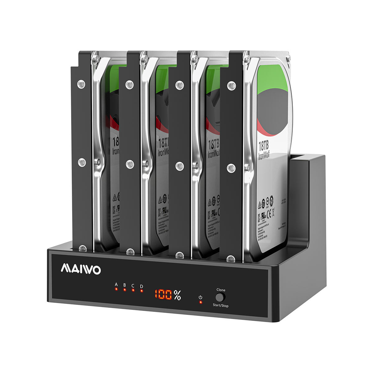 MAIWO K3094A 4 Bay USB 3.0/ eSATA Hard Drive Duplicator Dock for 2.5" & 3.5" SATA SSD 