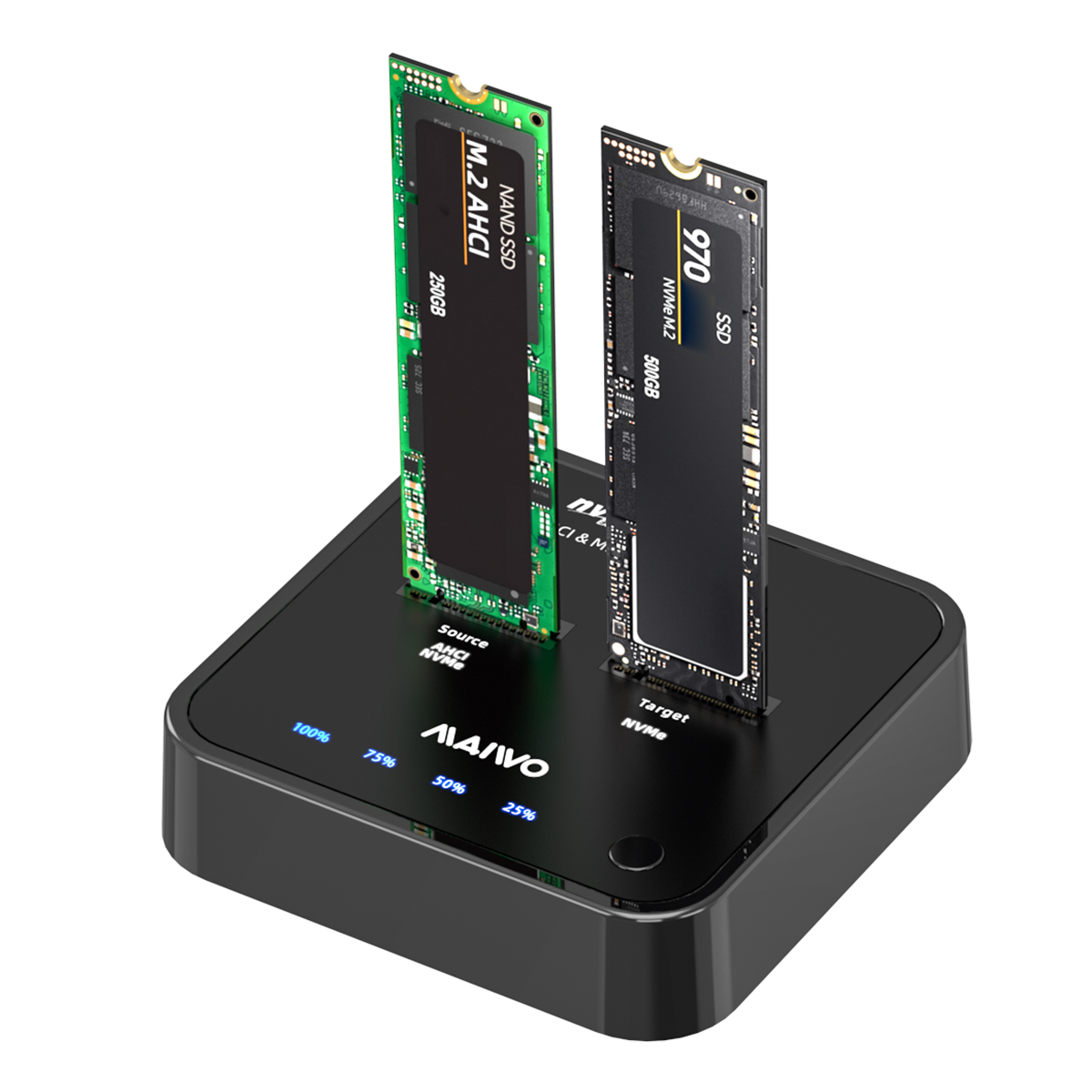 MAIWO K3016P2 NVMe AHCI M.2 SSD Duplicator, USB3.2 Type C 20Gbps Clone Docking Station, for M.2 SSD 
