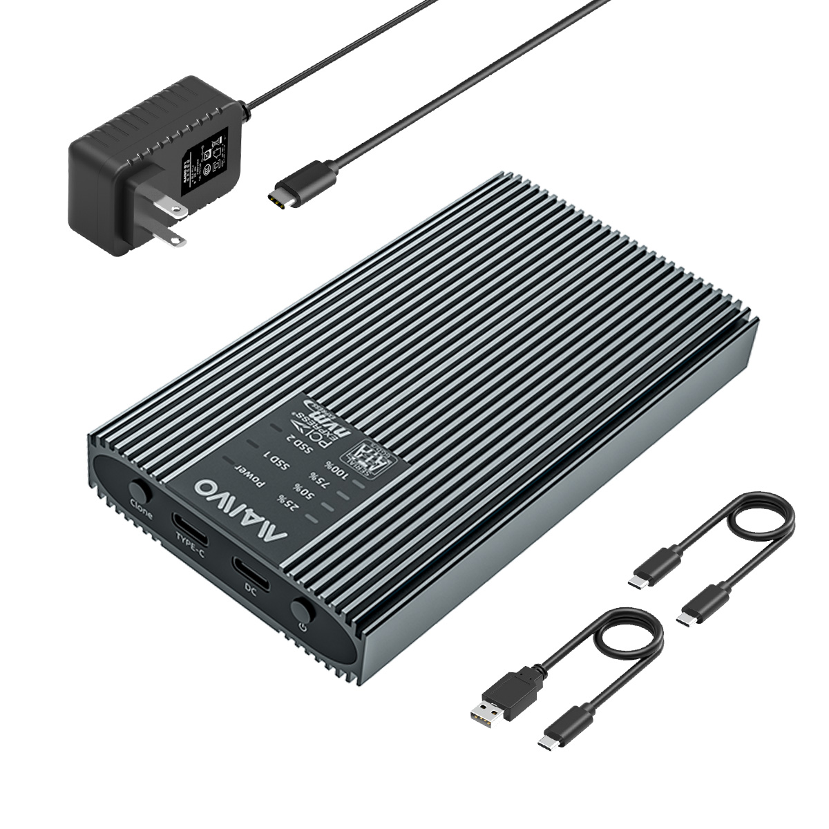 MAIWO K2022CL M.2 SATA/NVMe Docking Station,USB C 10Gbps Clone Duplicator,with SD Express Card Base,