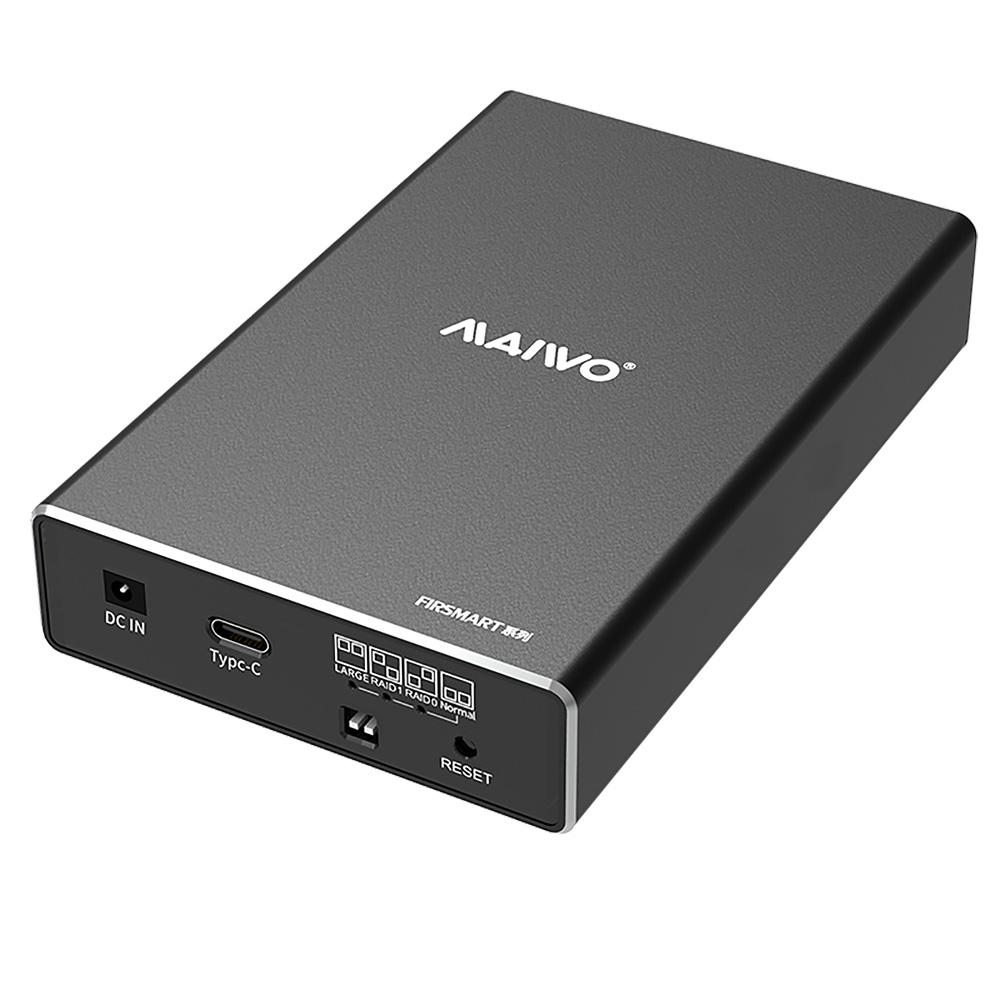 MAIWO K25272C SATA to USB-C RAID Enclosure,for 2.5 inch SATA HDD&SSD, MAX 12TB Capacity,4 RAID M