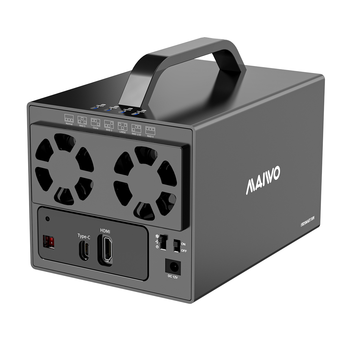 MAIWO four bay RAID usb3.0 type c to 3.5 inch sata hdd enclosure case with HDTV