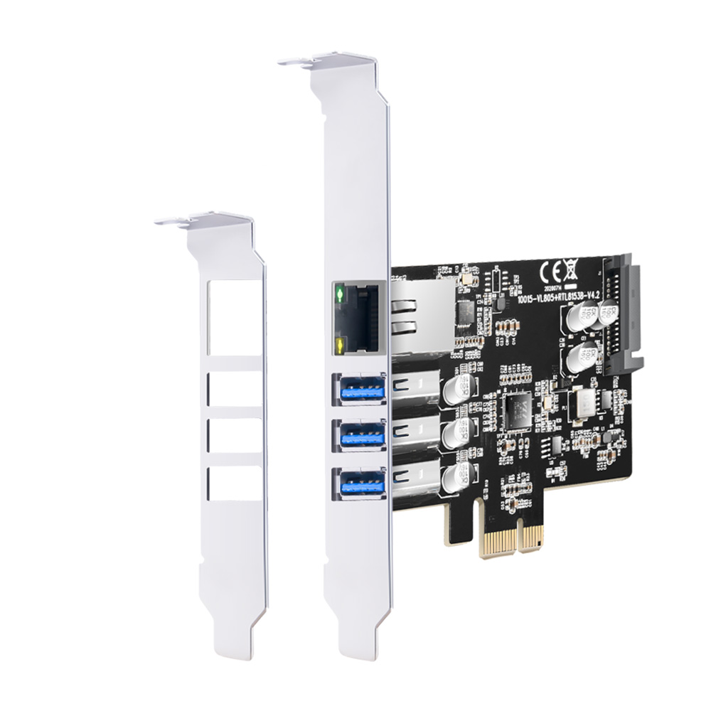 MAIWO KC015 Expansion Card for PCIe to 3Ports USB 3.0 Hub Expansion Dock gigabit network port deskto