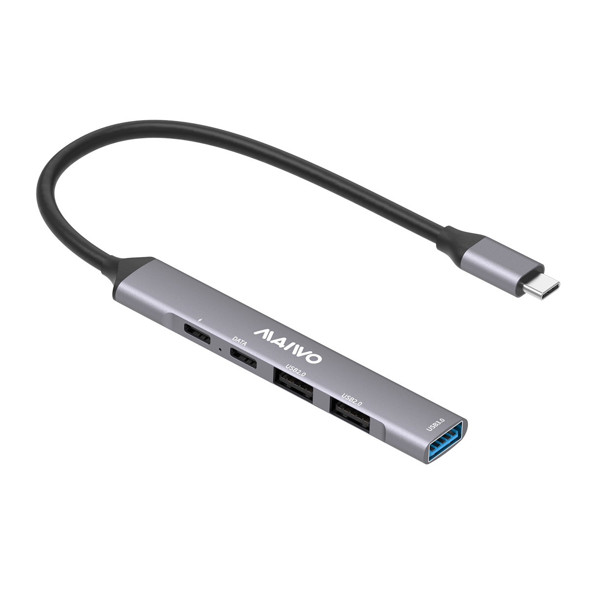 MAIWO KH05 5-Port USB-C Hub with 100W PD Power and Type-C/USB3.0/USB2.0, Ultra-Slim USB 3.0 Splitter